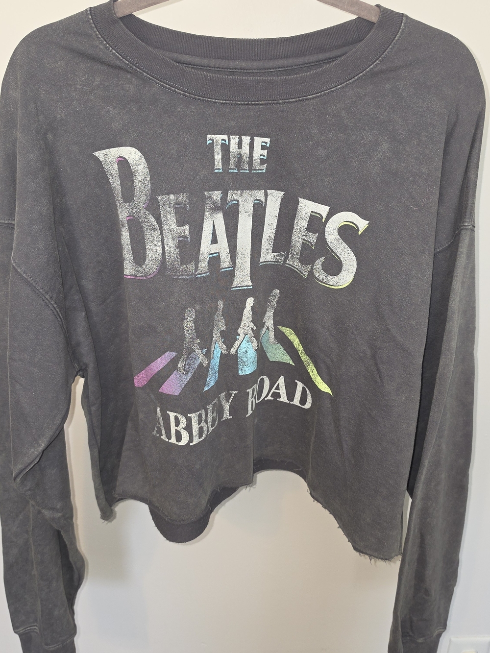 The Beatles Black Kids' Abbey Road Pullover with Iridescent Graphic